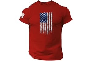 GENERIC Mens American Flag Patriotic 1776 Shirt American 4th of July Short Sleeve Independence Day Funny Graphic Tees