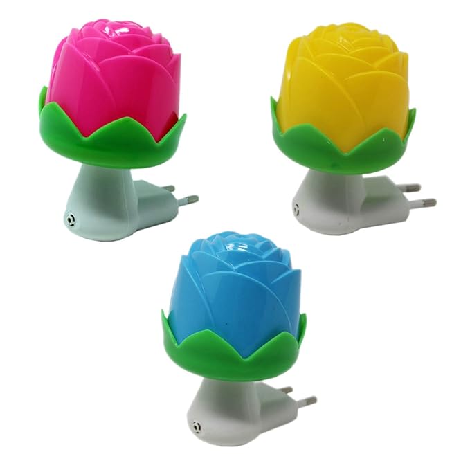 Tootpado LED Night Lamp with Sensor Rose - Pack of 3