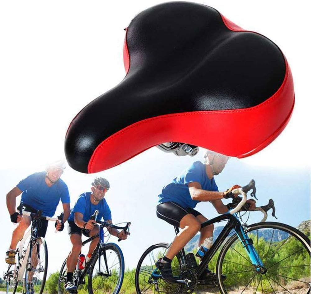 wide bicycle seat with backrest