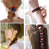 nuoshen 100 Pcs Hair Ties Cotton Bands Elastic Thick Hair Bobbles 10 Colors view 7