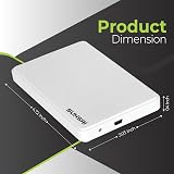 SUHSAI 500GB External Hard Drive 2.5" USB 2.0 Portable HDD Storage Mac/PC White view 3