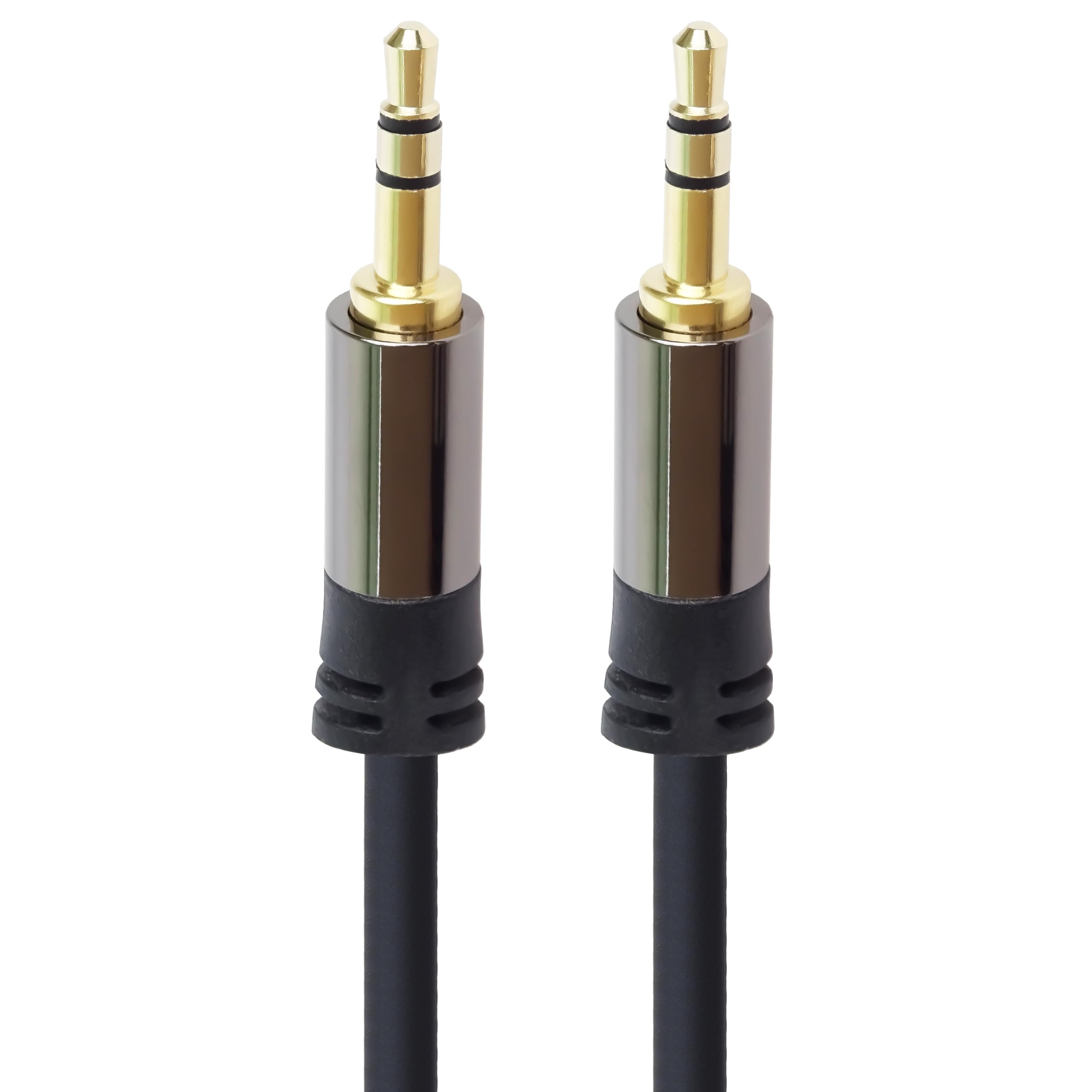 PremiumCord Stereo HQ Jack Cable 3.5 mm, Jack Plug 3.5 mm, Stereo Jack Male to Male, Aux Headset Audio Connection Cable, Shielded, Metal Connector, M/M, Length 5 m
