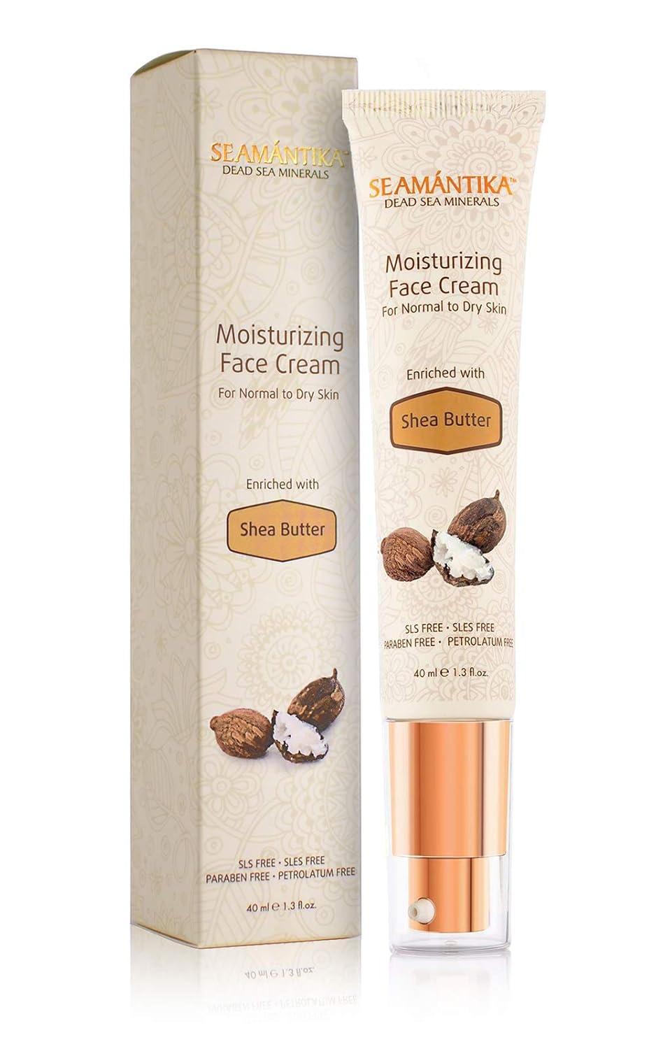 Face Cream - moisturizer For Dry Skin and Normal. Vitamin E oil, Argan Oils, Rich Triple Hydra-Power of Organic Unrefined Shea Butter, Borage Seed, Soothing Dead Sea Water and fatty acid By SEAMANTIKA