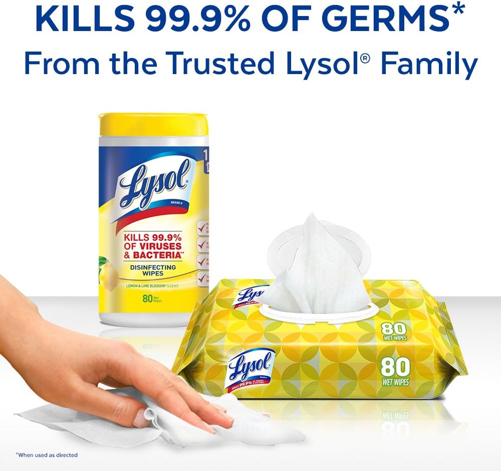 Lysol Handi-Pack Disinfecting Wipes, 320ct (4X80ct), Country Scent, Cleaning Wipes, Antibacterial Wipes, Sanitizing Wipes, Cleaning Supplies: Health & Personal Care
