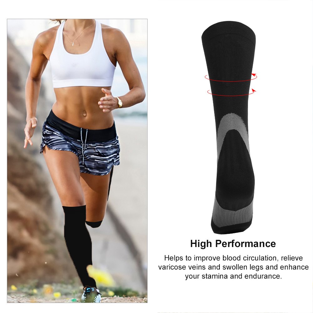 Vbiger Men & Women Compression Socks Running Socks for Sports,Nurses,Shin Splints,Flight,Travel,Maternity & Pregnancy,Boost Stamina,Circulation,Recovery