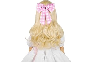 Probeauty Blonde Wig for Kids Girls Golden Long Wavy Cosplay Wigs Halloween Costume Party Fluffy Synthetic Wigs with Wig Caps