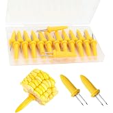 PEOUWNES 24 Pack Corn Holders, Stainless Steel Corn on The Cob Holders, Corn Cob Holders Corn on The Grill Corn on The Cob Skewers for Home Cooking BBQ Parties Camping
