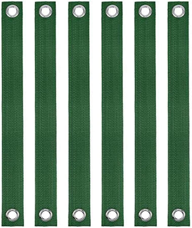 GBTUPOKW 6 Pack 16 Inch Tree Straps with Grommets - for Young Tree/Plant Staking & Guying, Protect Newly Planted Saplings from Hurricanes (Green)