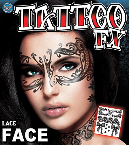 Tinsley Transfers Lace Face Tattoo Adult Accessory