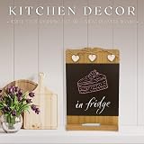 HomeZone Vintage Wooden Memo Board - Rustic Chalkboard Kitchen Decor view 9