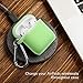 GMYLE Airpods Case, Silicone Protective Shockproof Wireless Charging Airpods Earbuds Case Cover with Keychain kit Set Compatible for Apple AirPods 2 & 1 - Night Glow Neon Green [Front LED Visible]