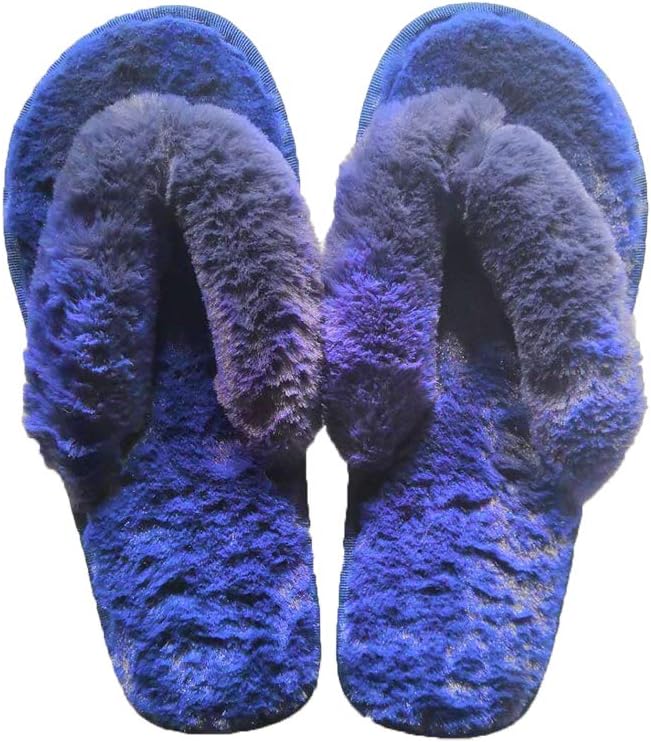 ANCOUSWomen's New Plush flip-Flop Indoor Slippers Thong Slipper