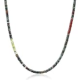 COAI Men's Beaded Necklace, Heishi Crystal Necklace for Men 20-26“