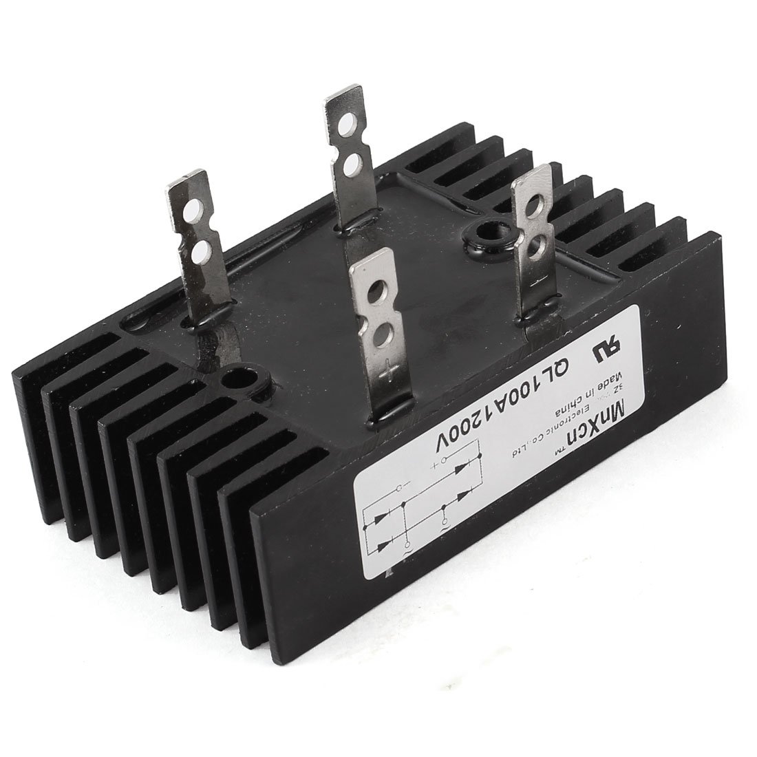 Uxcell a14031700ux0525 4 Pins 1 Phase Diode Bridge Rectifier QL100 Type