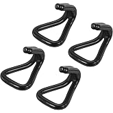 MECCANIXITY Ratchet Double J Strap Hook Load 5511 Lbs Black for 1.2" Tie Down Strap Webbing Car Truck Trailer Pack of 4