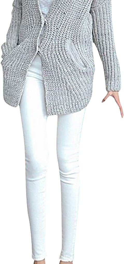 MIAMAMA Women's Maternity High Elastic Waist Comfortable Tight Pants Leggings, White X-Large