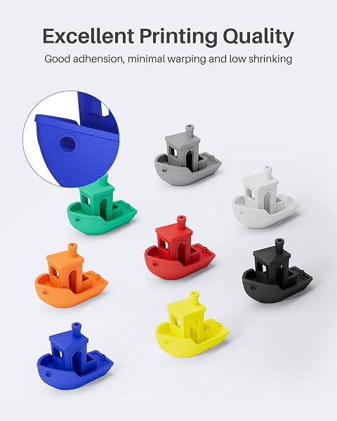 ELEGOO PLA FILAMENT 1.75MM BLACK & WHITE 2KG, 3D PRINTER FILAMENT DIMENSIONAL ACCURACY +/- 0.02MM, 2PCS 1KG SPOOL(2.2LBS) FIT MOST FDM 3D PRINTERS