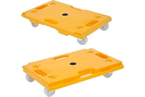 Mount-It! Furniture Dolly with Wheels, 220 Lbs Capacity, Portable, Connectable Small Flat Platform Dolly for Moving Pianos, C
