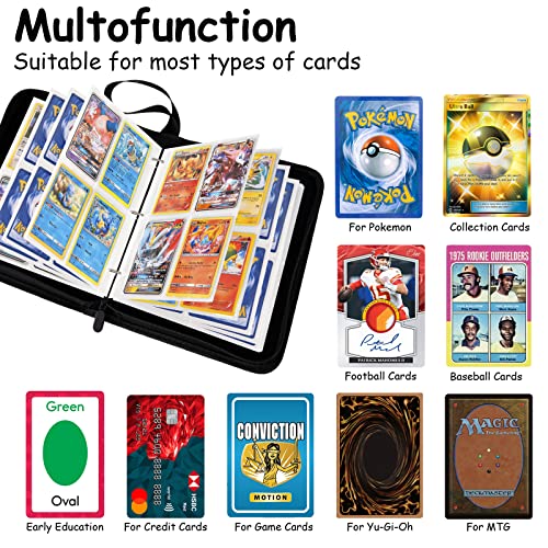 NITELUO 400 Pockets Card Binder for Pokemon Card, 4-Pocket Card Sleeves  with 50 Removable Sheets, Full View Card Holder for Trading Cards  (PKMCB4-XZYB) in Kenya | Whizz