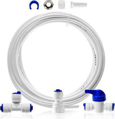 iSpring ICEK 6M Fridge Water Line Ice Maker Install Kit 1/4" RO Filter