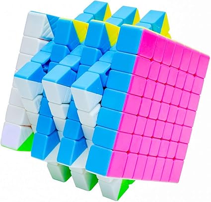 D Eternal Rubik Cube 7x7x7 High Speed Stickerless Magic Rubix Cube,Multicolor