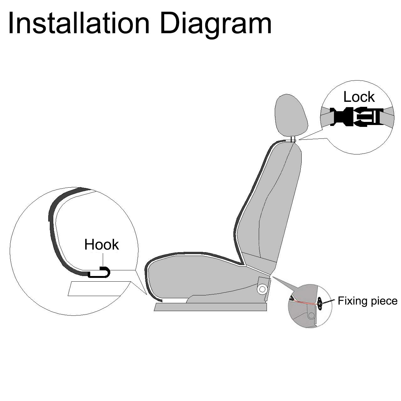 SEIUCAN Car Heated Seat Cushion with Intelligent Temperature Controller & Timer Setting Universal Fit for Most Car(12Volt,Black)