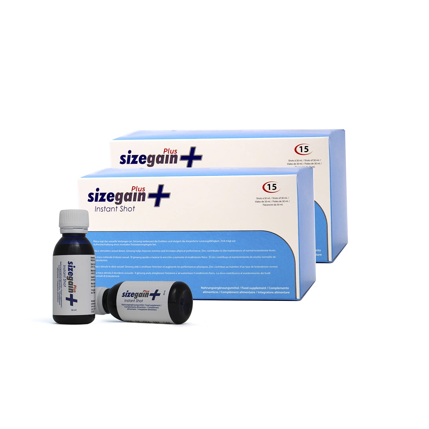 SizeGain Plus Instant Shot 15: Natural Drink to Increase Male Sexual Potency (2)