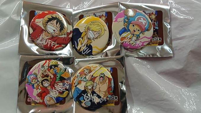 Amazon Co Jp ワンピース 東京駅 Pop Up Store 缶バッジ 5種類 ルフィ サンジ チョッパー ナミ フランキー ブルック ホビー 通販