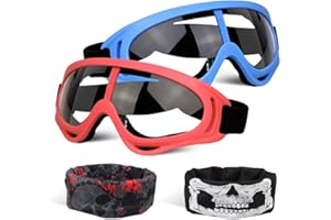 POKONBOY Protective Goggles/Safety Glasses/Motorcycle Eyewear Compatible with Nerf Guns for Kids Teens Game Battle Outdoor