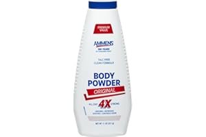 Ammens Original Body Powder - Talc Free Body Powder with Naturally Derived Cornstarch - Free from Dye and Parabens - Soothes 