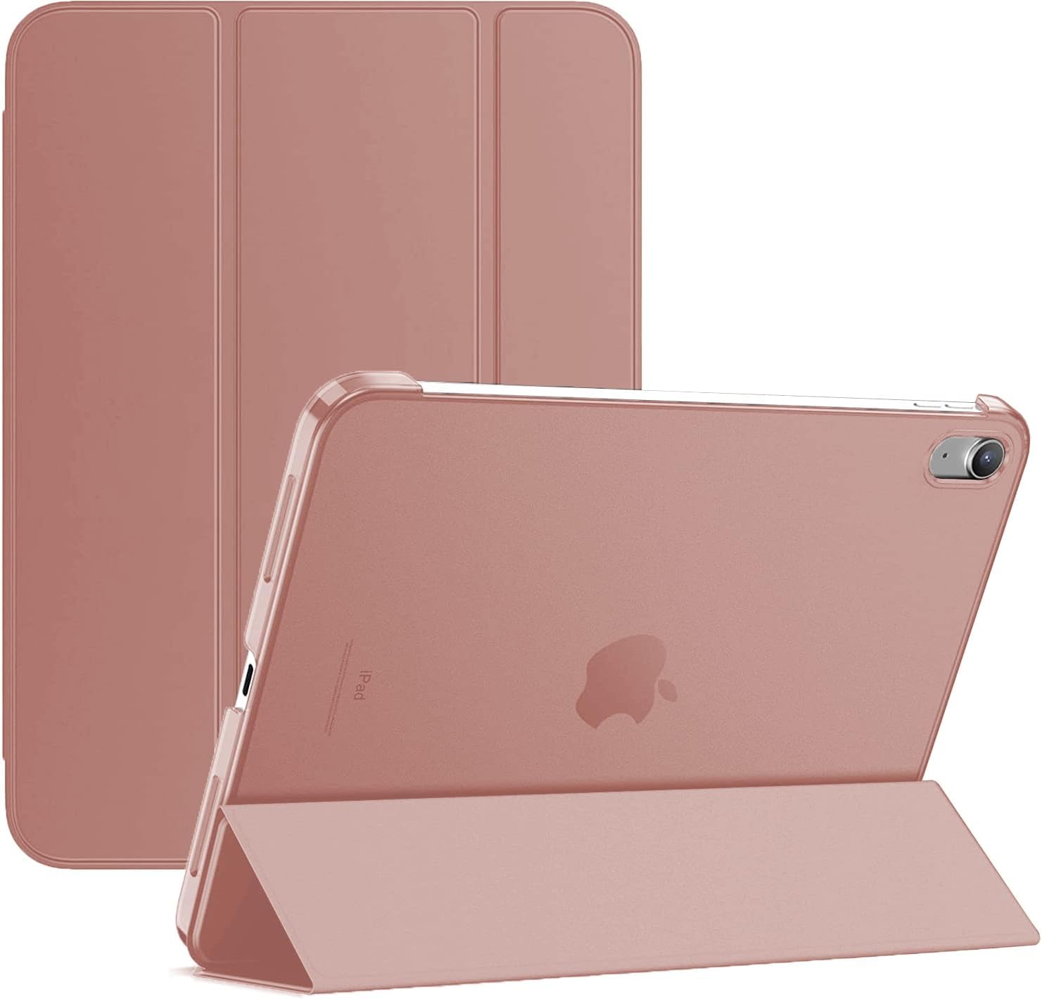 Flip Folio Smart Case For iPad Mini 7th Generation Mini (A17 Pro) 2024 & iPad Mini 6th Generation 2021, Magnetic Stand Cover, Ultra Slim Lightweight Auto Sleep/Wake Support (Rose Gold)