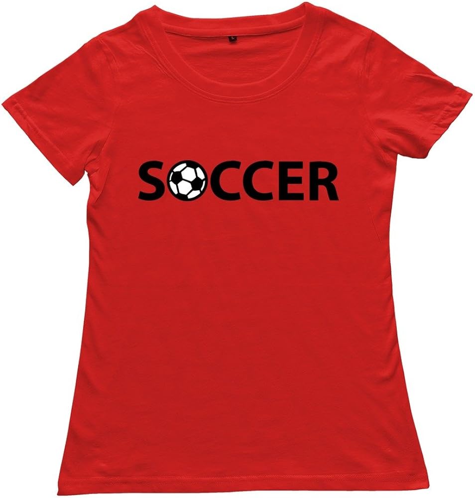 Womens Soccer Customized 100 Cotton Red TShirts By Dreamland at