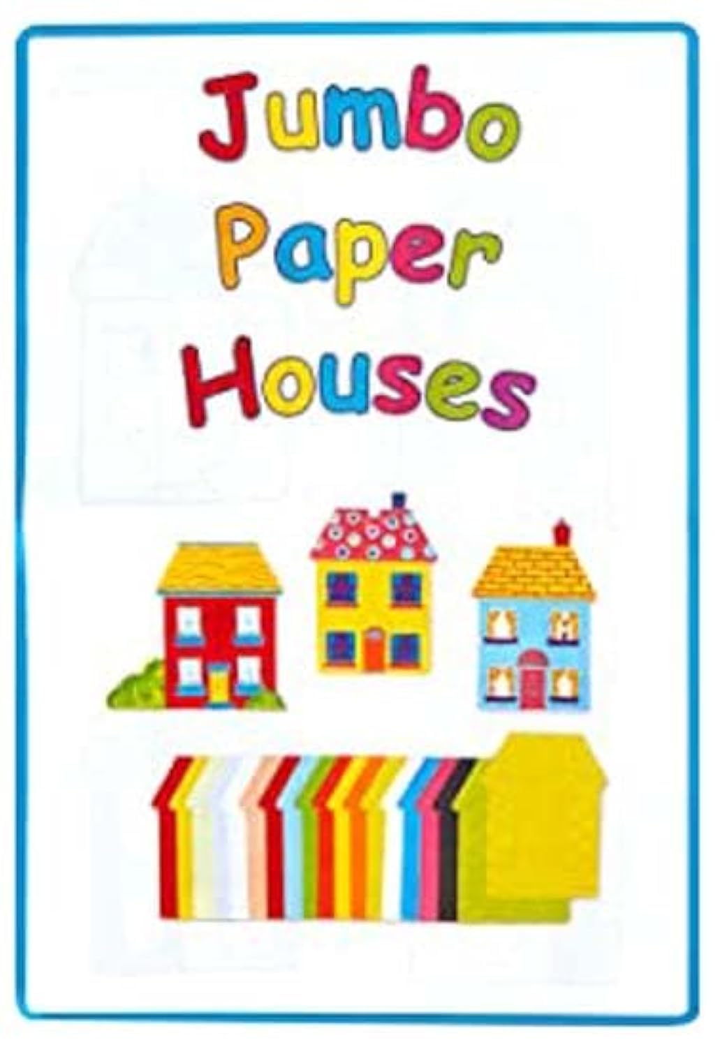 Springboard Jumbo Paper House Shapes for Classroom Display - Precut Shapes for Classroom Decorations - Arts and Crafts for Kids - Teacher Essentials - 15.5 x 10.5 cm - Assorted Colours - 100-Pack