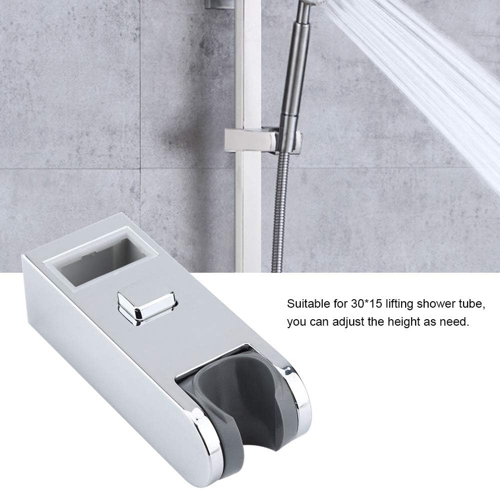 Adjustable Shower Holder, Chrome ABS Plastic, Wall-Mounted Shower Rail Stand for Bathroom Height Adjustable, 75g - Image 3