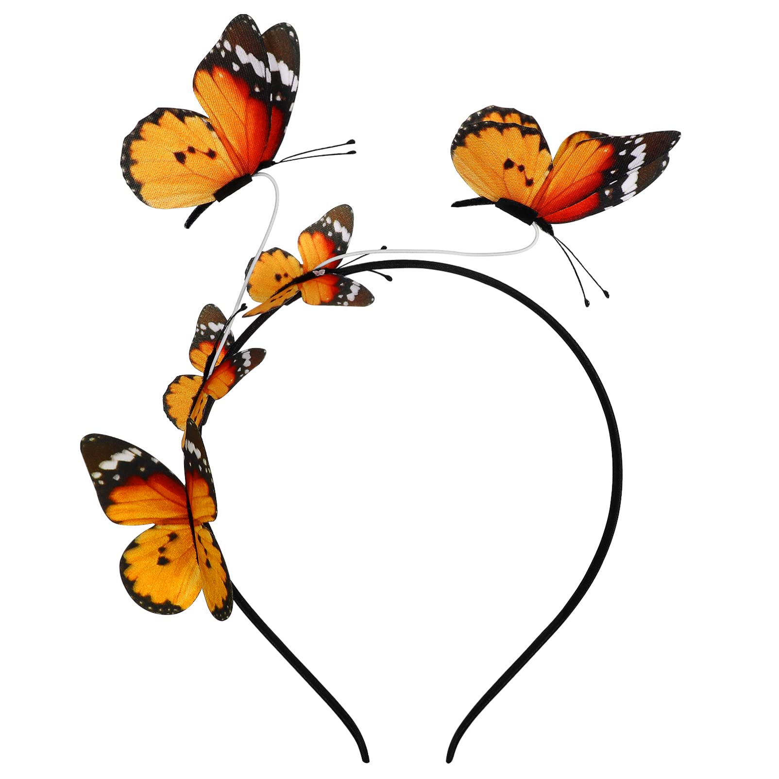 Photo 1 of FOMIYES Butterfly Headband, Butterfly Fascinator Hat Monarch Derby Headband Festival Party Halloween Carnival Costume Headpiece