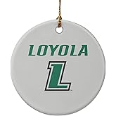 GRAPHICS & MORE Loyola University Maryland Secondary Logo Porcelain Holiday Christmas Tree Ornament - 2.8" (7.1 cm)