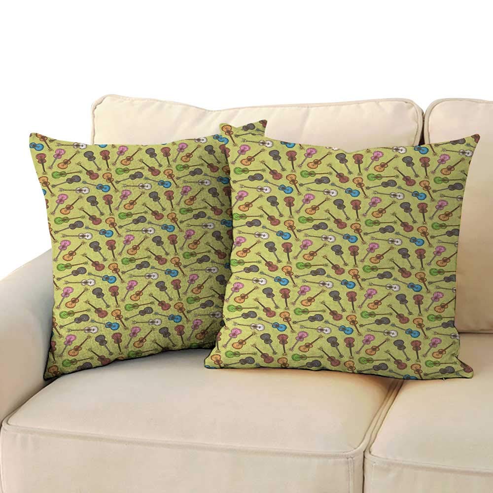 Amazon Com Renteriadecor Guitar Machine Washable Pillows Cover 18