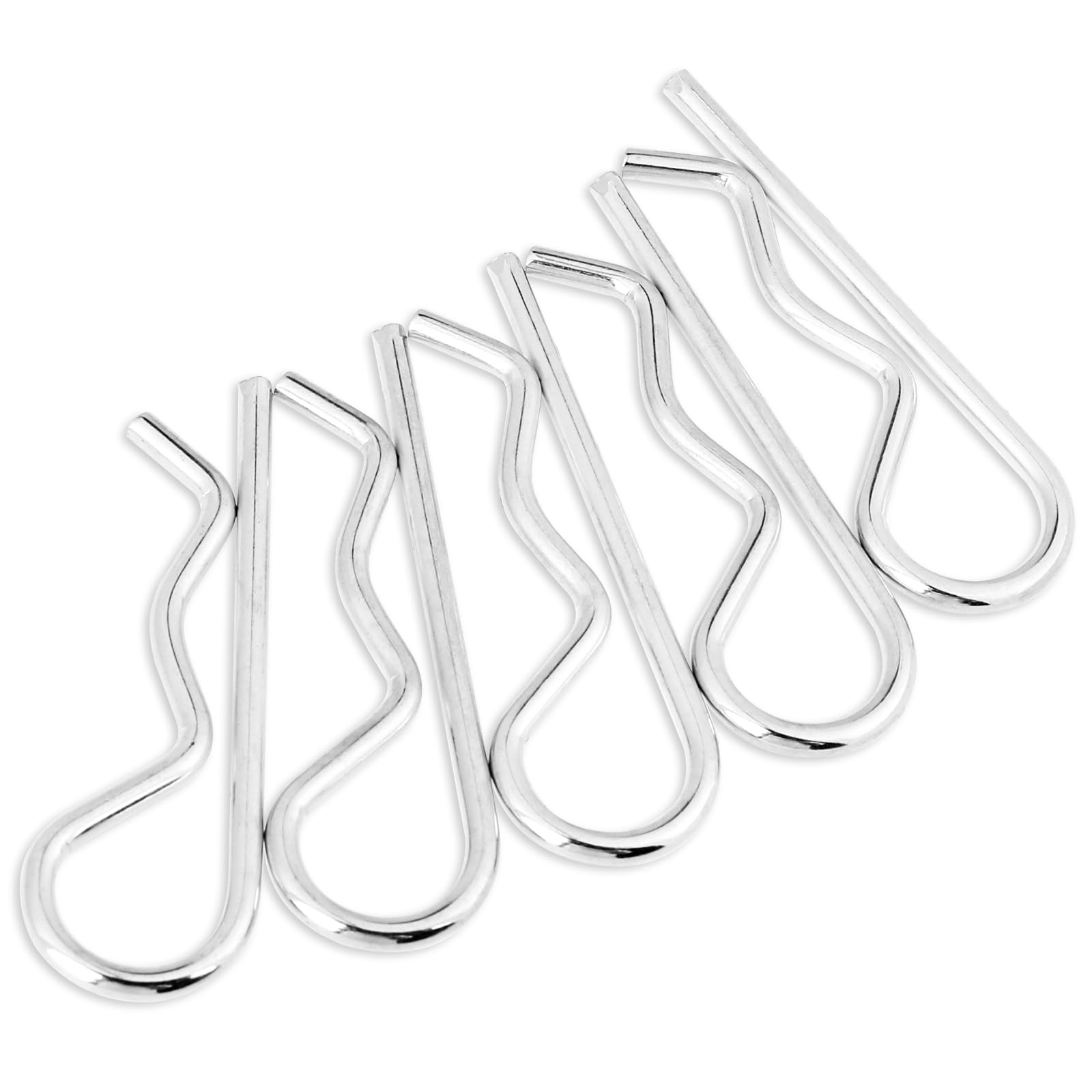 24 Pcs Heavy Duty Zinc Plated Cotter Pin Hairpin Assortment Kit - M3 X 60mm
