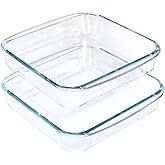 1.6-Qt Basics Square Tempered Glass Baking Dishes, Set of 2