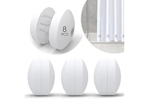 MtMinn Shower Curtain Weights - Silicone Fully Wrapped Rustproof Shower Curtain Magnets, No Sew, Waterproof, Anticollision - Heavy Outdoor Weighted Clips for Drapery, Tablecloth, Flag (4 Pairs)