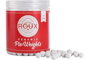 GSM Brands Ceramic Pie Weights for Blind Baking Crust, 1.2 Pounds of Reusable Beans (10mm)