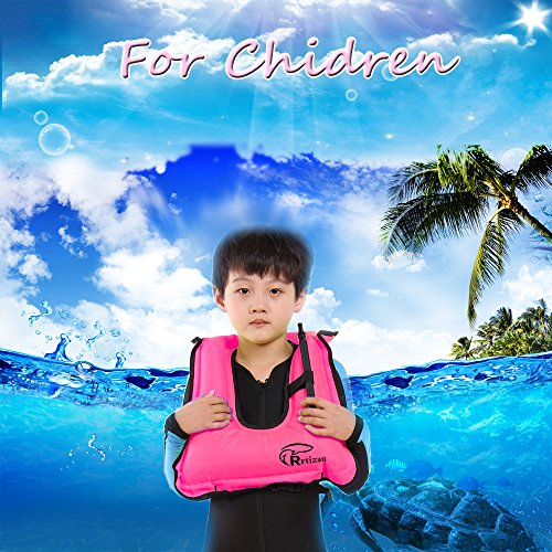 Rrtizan Children Portable Inflatable Life Jacket Snorkel Vest Swimming Life Vest for Boys & Girls - Thumbnail 3