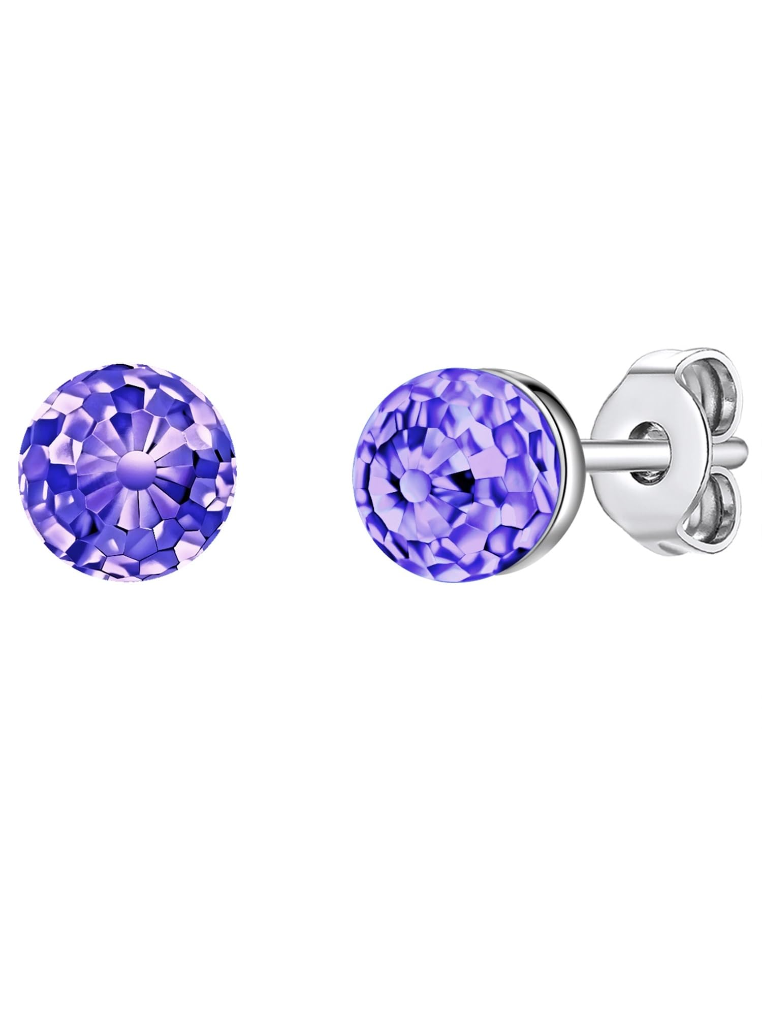 Rafaela Donata Female 925/- Sterling Silver Embellished with crystals Stud earring lilac