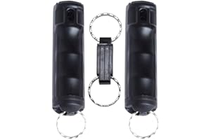 VEXOR Pepper Spray Gel—Police Strength—Flip-Top & Finger Grip—Quick Release Key Ring—20+ Shots—10-12 Ft. Range—5 Colors