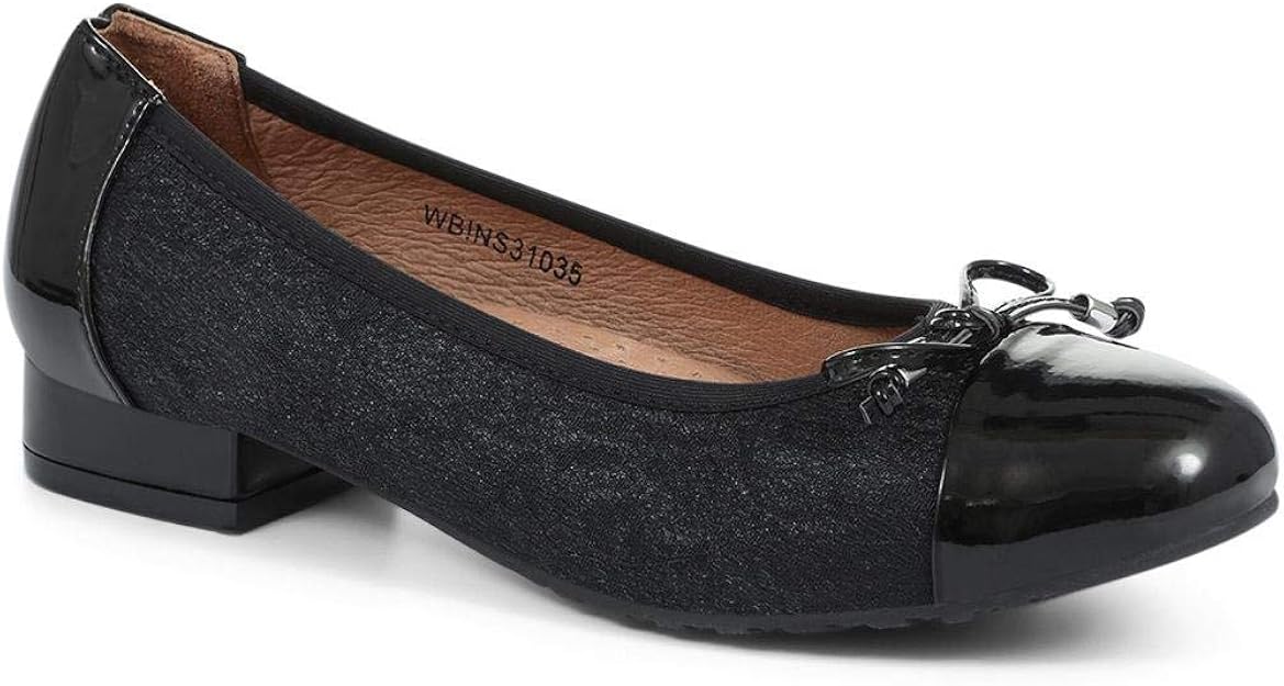 Pavers Patent Ballerina Pump 317 611 Black Size 2 UK Amazon.co.uk