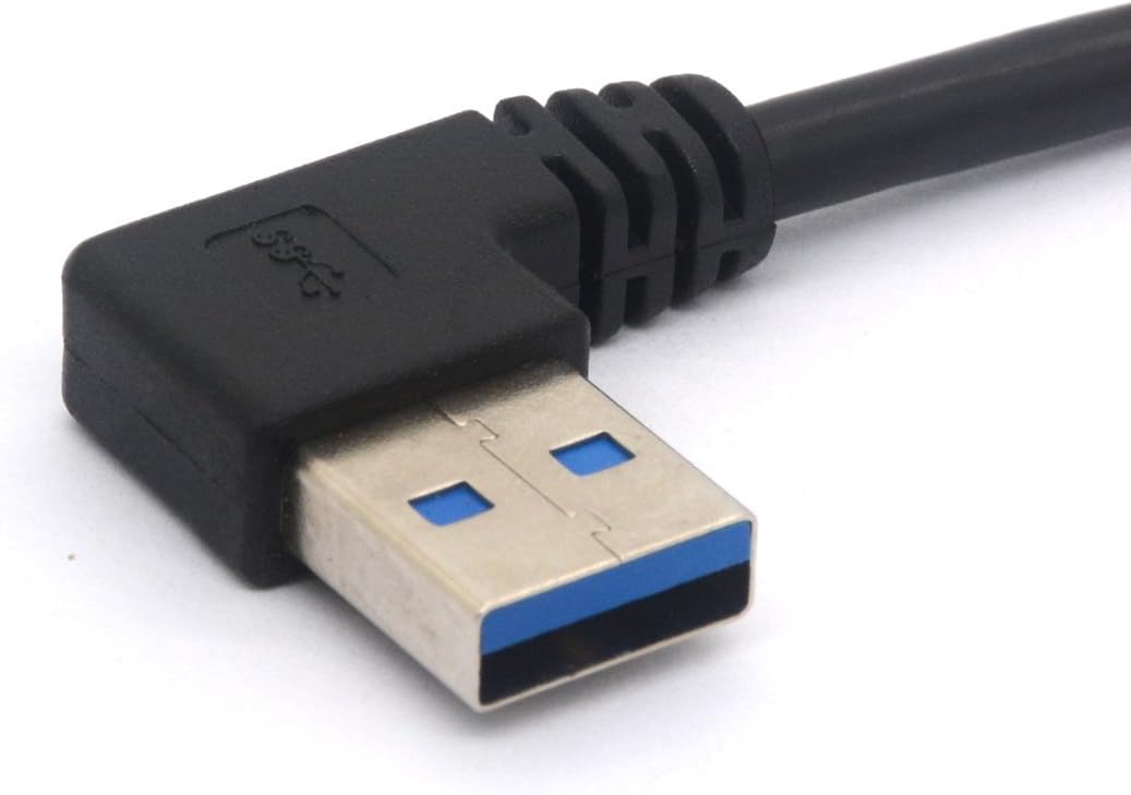 OpenII Right Angled USB 3.0 Panel Mount Cable USB3.0 Male To Female with M3 Screw Panel Mount Extension Cord For Industrial Computer PC 30CM (Right) - Image 4
