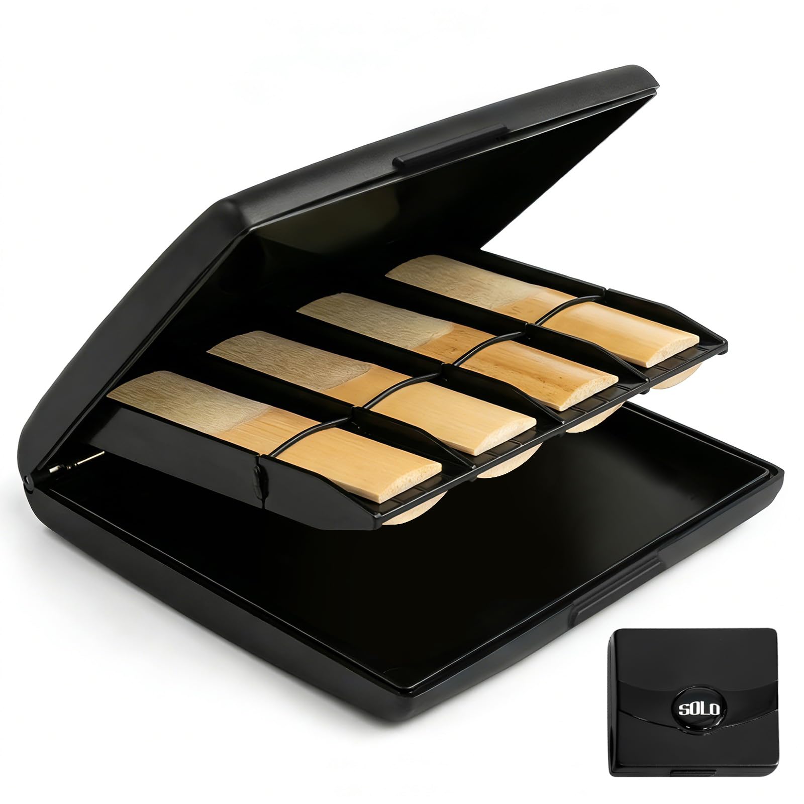 KOMUNJ Reeds Clarinet and Saxophone Storage Case Multi-Instrument Storage Case with Moisture Control for All Clarinet and Saxophones