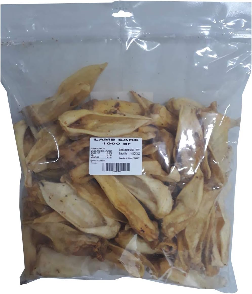 Woofley’s Lamb Ears Premium Lamb Ear Dog Chews (1000 gr/Pack) Best Rawhide Alternatives