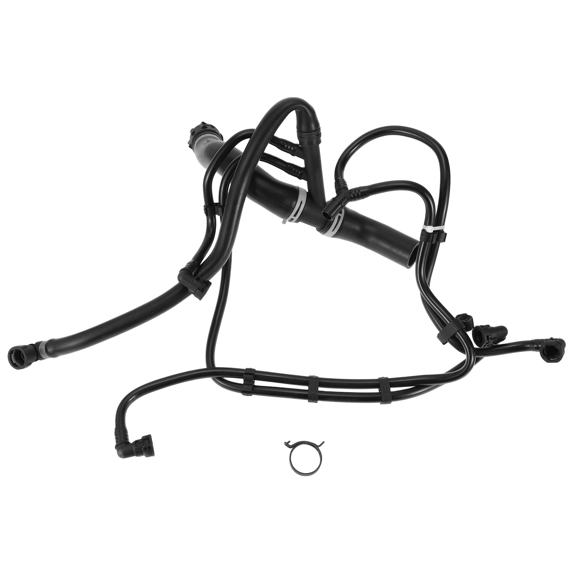Photo 1 of INFINAUTO Supercharger Coolant Hose Upper Radiator Hose No.LR034637 for Land Rover LR4 HSE Sport 3.0L 2014-2016 Rubber Black Good Sealing
