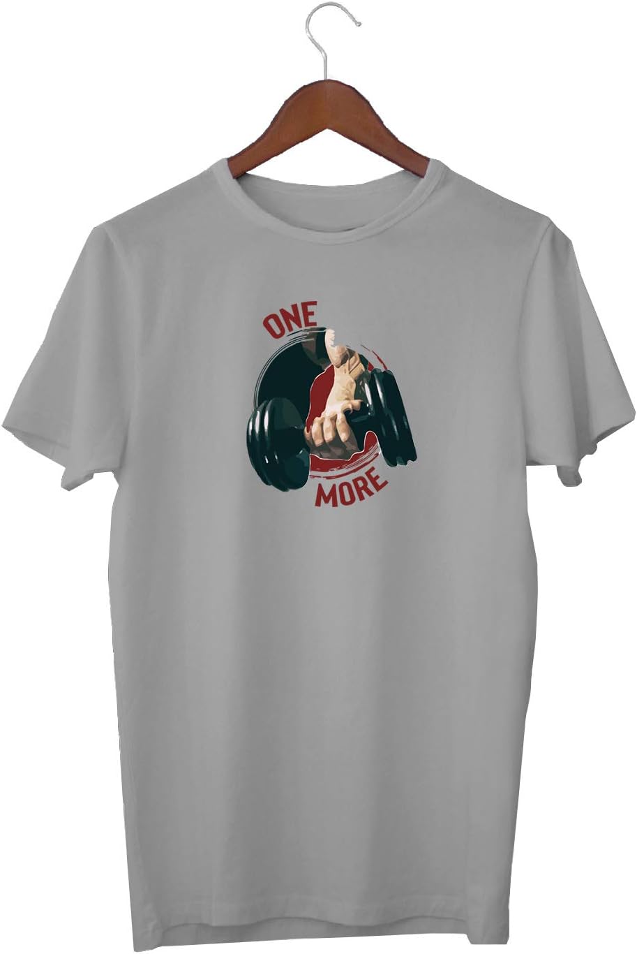 KLIMASALES Hit The Gym Motivation One More Time_KK016670 Shirt T-Shirt Tshirt for Men - Grey